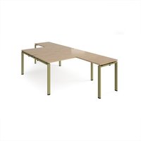 Click to view product details and reviews for Adapt Back To Back Desks 1400mm X 1600mm With 800mm Return Desks Green Frame Kendal Oak Top. Click to view product details and reviews for Adapt Back To Back Desks 1400mm X 1600mm With 800mm Return Desks Green Frame Kendal Oak Top.