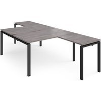 Click to view product details and reviews for Adapt Back To Back Desks 1400mm X 1600mm With 800mm Return Desks Black Frame Grey Oak Top. Click to view product details and reviews for Adapt Back To Back Desks 1400mm X 1600mm With 800mm Return Desks Black Frame Grey Oak Top.