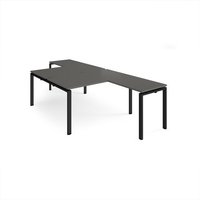 Click to view product details and reviews for Adapt Back To Back Desks 1400mm X 1600mm With 800mm Return Desks Black Frame Storm Grey Top. Click to view product details and reviews for Adapt Back To Back Desks 1400mm X 1600mm With 800mm Return Desks Black Frame Storm Grey Top.