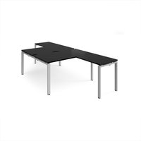 Click to view product details and reviews for Adapt Back To Back Desks 1400mm X 1600mm With 800mm Return Desks Silver Frame Black Top. Click to view product details and reviews for Adapt Back To Back Desks 1400mm X 1600mm With 800mm Return Desks Silver Frame Black Top.