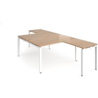 Click to view product details and reviews for Bench Desk 2 Person With Return Desks 1400mm Beech Tops With White Frames Adapt. Click to view product details and reviews for Bench Desk 2 Person With Return Desks 1400mm Beech Tops With White Frames Adapt.