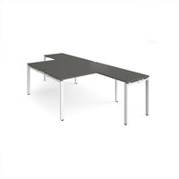 Click to view product details and reviews for Adapt Back To Back Desks 1400mm X 1600mm With 800mm Return Desks White Frame Storm Grey Top. Click to view product details and reviews for Adapt Back To Back Desks 1400mm X 1600mm With 800mm Return Desks White Frame Storm Grey Top.