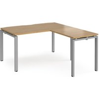 Click to view product details and reviews for Bench Desk Add On Return Desk 1400mm Oak Tops With Silver Frames Adapt. Click to view product details and reviews for Bench Desk Add On Return Desk 1400mm Oak Tops With Silver Frames Adapt.