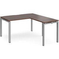Click to view product details and reviews for Bench Desk Add On Return Desk 1400mm Walnut Tops With Silver Frames Adapt. Click to view product details and reviews for Bench Desk Add On Return Desk 1400mm Walnut Tops With Silver Frames Adapt.