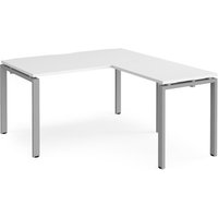 Click to view product details and reviews for Bench Desk Add On Return Desk 1400mm White Tops With Silver Frames Adapt. Click to view product details and reviews for Bench Desk Add On Return Desk 1400mm White Tops With Silver Frames Adapt.