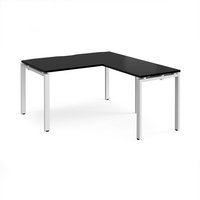 Click to view product details and reviews for Adapt Desk 1400mm X 800mm With 800mm Return Desk White Frame Black Top. Click to view product details and reviews for Adapt Desk 1400mm X 800mm With 800mm Return Desk White Frame Black Top.