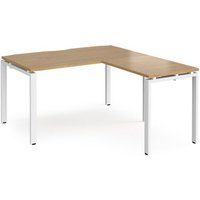 Click to view product details and reviews for Bench Desk Add On Return Desk 1400mm Oak Tops With White Frames Adapt. Click to view product details and reviews for Bench Desk Add On Return Desk 1400mm Oak Tops With White Frames Adapt.