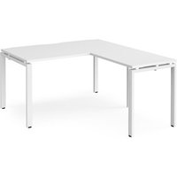 Click to view product details and reviews for Bench Desk Add On Return Desk 1400mm White Tops With White Frames Adapt. Click to view product details and reviews for Bench Desk Add On Return Desk 1400mm White Tops With White Frames Adapt.