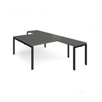 Click to view product details and reviews for Adapt Back To Back Desks 1600mm X 1600mm With 800mm Return Desks Black Frame Storm Grey Top. Click to view product details and reviews for Adapt Back To Back Desks 1600mm X 1600mm With 800mm Return Desks Black Frame Storm Grey Top.