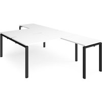 Click to view product details and reviews for Bench Desk 2 Person With Return Desks 1600mm White Tops With Black Frames Adapt. Click to view product details and reviews for Bench Desk 2 Person With Return Desks 1600mm White Tops With Black Frames Adapt.