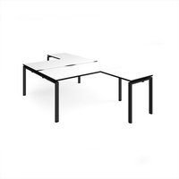 Click to view product details and reviews for Adapt Back To Back Desks 1600mm X 1600mm With 800mm Return Desks Black Frame White Top Black Edge. Click to view product details and reviews for Adapt Back To Back Desks 1600mm X 1600mm With 800mm Return Desks Black Frame White Top Black Edge.