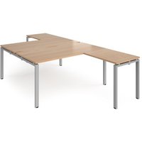Click to view product details and reviews for Bench Desk 2 Person With Return Desks 1600mm Beech Tops With Silver Frames Adapt. Click to view product details and reviews for Bench Desk 2 Person With Return Desks 1600mm Beech Tops With Silver Frames Adapt.