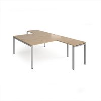 Click to view product details and reviews for Adapt Back To Back Desks 1600mm X 1600mm With 800mm Return Desks Silver Frame Kendal Oak Top. Click to view product details and reviews for Adapt Back To Back Desks 1600mm X 1600mm With 800mm Return Desks Silver Frame Kendal Oak Top.