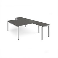 Click to view product details and reviews for Adapt Back To Back Desks 1600mm X 1600mm With 800mm Return Desks Silver Frame Storm Grey Top. Click to view product details and reviews for Adapt Back To Back Desks 1600mm X 1600mm With 800mm Return Desks Silver Frame Storm Grey Top.