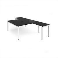 Click to view product details and reviews for Adapt Back To Back Desks 1600mm X 1600mm With 800mm Return Desks White Frame Black Top. Click to view product details and reviews for Adapt Back To Back Desks 1600mm X 1600mm With 800mm Return Desks White Frame Black Top.