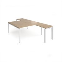 Click to view product details and reviews for Adapt Back To Back Desks 1600mm X 1600mm With 800mm Return Desks White Frame Kendal Oak Top. Click to view product details and reviews for Adapt Back To Back Desks 1600mm X 1600mm With 800mm Return Desks White Frame Kendal Oak Top.