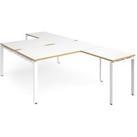 Click to view product details and reviews for Bench Desk 2 Person With Return Desks 1600mm White Oak Tops With White Frames Adapt. Click to view product details and reviews for Bench Desk 2 Person With Return Desks 1600mm White Oak Tops With White Frames Adapt.