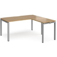 Click to view product details and reviews for Bench Desk Add On Return Desk 1600mm Oak Tops With Silver Frames Adapt. Click to view product details and reviews for Bench Desk Add On Return Desk 1600mm Oak Tops With Silver Frames Adapt.