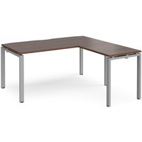 Click to view product details and reviews for Bench Desk Add On Return Desk 1600mm Walnut Tops With Silver Frames Adapt. Click to view product details and reviews for Bench Desk Add On Return Desk 1600mm Walnut Tops With Silver Frames Adapt.