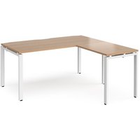 Click to view product details and reviews for Bench Desk Add On Return Desk 1600mm Beech Tops With White Frames Adapt. Click to view product details and reviews for Bench Desk Add On Return Desk 1600mm Beech Tops With White Frames Adapt.