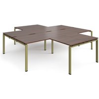 Click to view product details and reviews for Adapt Back To Back 4 Desk Cluster 2800mm X 1600mm With 800mm Return Desks Green Frame Walnut Top. Click to view product details and reviews for Adapt Back To Back 4 Desk Cluster 2800mm X 1600mm With 800mm Return Desks Green Frame Walnut Top.