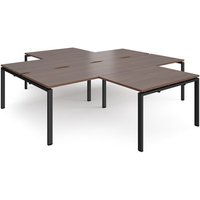 Click to view product details and reviews for Bench Desk 4 Person With Return Desks 2800mm Walnut Tops With Black Frames Adapt. Click to view product details and reviews for Bench Desk 4 Person With Return Desks 2800mm Walnut Tops With Black Frames Adapt.