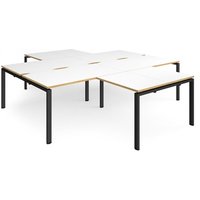 Click to view product details and reviews for Bench Desk 4 Person With Return Desks 2800mm White Oak Tops With Black Frames Adapt. Click to view product details and reviews for Bench Desk 4 Person With Return Desks 2800mm White Oak Tops With Black Frames Adapt.