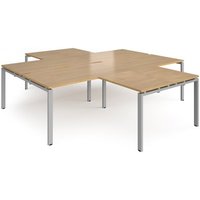Click to view product details and reviews for Bench Desk 4 Person With Return Desks 2800mm Oak Tops With Silver Frames Adapt. Click to view product details and reviews for Bench Desk 4 Person With Return Desks 2800mm Oak Tops With Silver Frames Adapt.