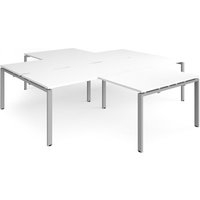 Click to view product details and reviews for Bench Desk 4 Person With Return Desks 2800mm White Tops With Silver Frames Adapt. Click to view product details and reviews for Bench Desk 4 Person With Return Desks 2800mm White Tops With Silver Frames Adapt.