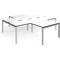 Click to view product details and reviews for Adapt Back To Back 4 Desk Cluster 2800mm X 1600mm With 800mm Return Desks Silver Frame White Top Black Edge. Click to view product details and reviews for Adapt Back To Back 4 Desk Cluster 2800mm X 1600mm With 800mm Return Desks Silver Frame White Top Black Edge.