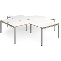 Click to view product details and reviews for Bench Desk 4 Person With Return Desks 2800mm White Oak Tops With Silver Frames Adapt. Click to view product details and reviews for Bench Desk 4 Person With Return Desks 2800mm White Oak Tops With Silver Frames Adapt.