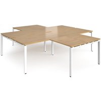 Click to view product details and reviews for Bench Desk 4 Person With Return Desks 2800mm Oak Tops With White Frames Adapt. Click to view product details and reviews for Bench Desk 4 Person With Return Desks 2800mm Oak Tops With White Frames Adapt.