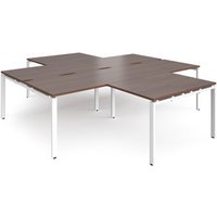 Click to view product details and reviews for Bench Desk 4 Person With Return Desks 2800mm Walnut Tops With White Frames Adapt. Click to view product details and reviews for Bench Desk 4 Person With Return Desks 2800mm Walnut Tops With White Frames Adapt.
