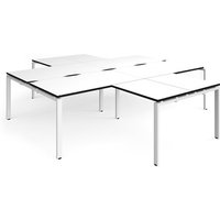Click to view product details and reviews for Adapt Back To Back 4 Desk Cluster 2800mm X 1600mm With 800mm Return Desks White Frame White Top Black Edge. Click to view product details and reviews for Adapt Back To Back 4 Desk Cluster 2800mm X 1600mm With 800mm Return Desks White Frame White Top Black Edge.