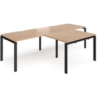 Click to view product details and reviews for Bench Desk 2 Person With Return Desks 2800mm Beech Tops With Black Frames Adapt. Click to view product details and reviews for Bench Desk 2 Person With Return Desks 2800mm Beech Tops With Black Frames Adapt.