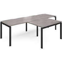 Click to view product details and reviews for Adapt Double Straight Desks 2800mm X 800mm With 800mm Return Desks Black Frame Grey Oak Top. Click to view product details and reviews for Adapt Double Straight Desks 2800mm X 800mm With 800mm Return Desks Black Frame Grey Oak Top.