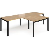 Click to view product details and reviews for Bench Desk 2 Person With Return Desks 2800mm Oak Tops With Black Frames Adapt. Click to view product details and reviews for Bench Desk 2 Person With Return Desks 2800mm Oak Tops With Black Frames Adapt.