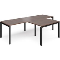 Click to view product details and reviews for Bench Desk 2 Person With Return Desks 2800mm Walnut Tops With Black Frames Adapt. Click to view product details and reviews for Bench Desk 2 Person With Return Desks 2800mm Walnut Tops With Black Frames Adapt.