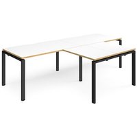 Click to view product details and reviews for Bench Desk 2 Person With Return Desks 2800mm White Oak Tops With Black Frames Adapt. Click to view product details and reviews for Bench Desk 2 Person With Return Desks 2800mm White Oak Tops With Black Frames Adapt.