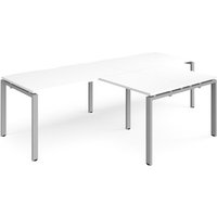 Click to view product details and reviews for Bench Desk 2 Person With Return Desks 2800mm White Tops With Silver Frames Adapt. Click to view product details and reviews for Bench Desk 2 Person With Return Desks 2800mm White Tops With Silver Frames Adapt.