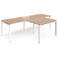 Click to view product details and reviews for Bench Desk 2 Person With Return Desks 2800mm Beech Tops With White Frames Adapt. Click to view product details and reviews for Bench Desk 2 Person With Return Desks 2800mm Beech Tops With White Frames Adapt.