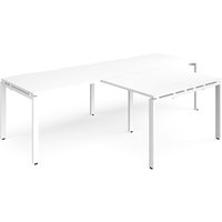 Click to view product details and reviews for Bench Desk 2 Person With Return Desks 2800mm White Tops With White Frames Adapt. Click to view product details and reviews for Bench Desk 2 Person With Return Desks 2800mm White Tops With White Frames Adapt.