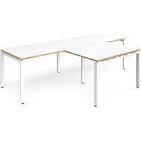 Click to view product details and reviews for Bench Desk 2 Person With Return Desks 2800mm White Oak Tops With White Frames Adapt. Click to view product details and reviews for Bench Desk 2 Person With Return Desks 2800mm White Oak Tops With White Frames Adapt.