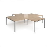 Click to view product details and reviews for Adapt Back To Back 4 Desk Cluster 3200mm X 1600mm With 800mm Return Desks Silver Frame Kendal Oak Top. Click to view product details and reviews for Adapt Back To Back 4 Desk Cluster 3200mm X 1600mm With 800mm Return Desks Silver Frame Kendal Oak Top.