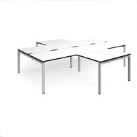 Click to view product details and reviews for Adapt Back To Back 4 Desk Cluster 3200mm X 1600mm With 800mm Return Desks Silver Frame White Top Black Edge. Click to view product details and reviews for Adapt Back To Back 4 Desk Cluster 3200mm X 1600mm With 800mm Return Desks Silver Frame White Top Black Edge.