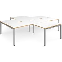 Click to view product details and reviews for Bench Desk 4 Person With Return Desks 3200mm White Oak Tops With Silver Frames Adapt. Click to view product details and reviews for Bench Desk 4 Person With Return Desks 3200mm White Oak Tops With Silver Frames Adapt.