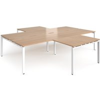 Click to view product details and reviews for Bench Desk 4 Person With Return Desks 3200mm Beech Tops With White Frames Adapt. Click to view product details and reviews for Bench Desk 4 Person With Return Desks 3200mm Beech Tops With White Frames Adapt.