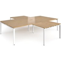 Click to view product details and reviews for Bench Desk 4 Person With Return Desks 3200mm Oak Tops With White Frames Adapt. Click to view product details and reviews for Bench Desk 4 Person With Return Desks 3200mm Oak Tops With White Frames Adapt.
