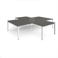 Click to view product details and reviews for Adapt Back To Back 4 Desk Cluster 3200mm X 1600mm With 800mm Return Desks White Frame Storm Grey Top. Click to view product details and reviews for Adapt Back To Back 4 Desk Cluster 3200mm X 1600mm With 800mm Return Desks White Frame Storm Grey Top.