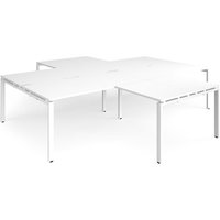 Click to view product details and reviews for Bench Desk 4 Person With Return Desks 3200mm White Tops With White Frames Adapt. Click to view product details and reviews for Bench Desk 4 Person With Return Desks 3200mm White Tops With White Frames Adapt.